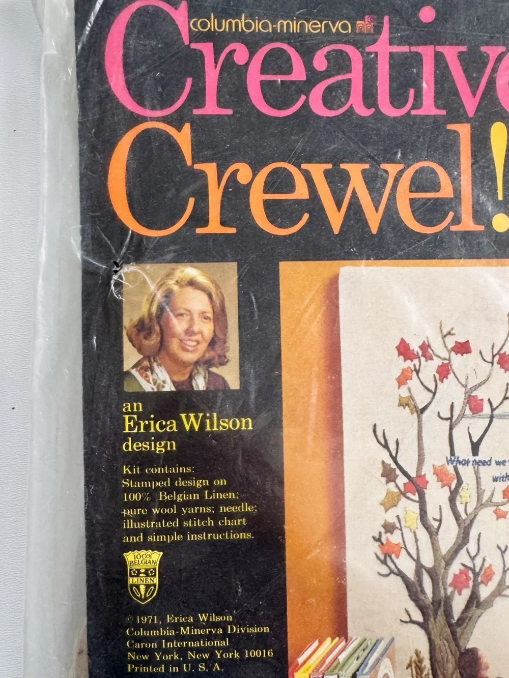 Vintage Columbia-Minerva Creative Crewel by Erica Wilson - “Child Poem" - Picture 3 of 7